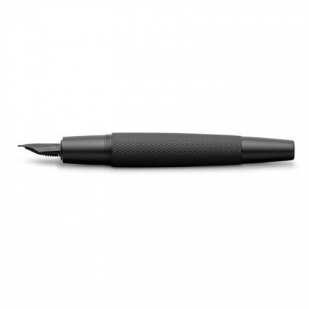 E-Motion Pure Black Fountain Pen, Extra Fine, Anodized Aluminium
